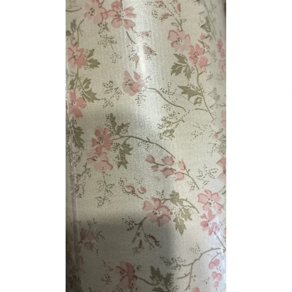 Vintage 1988 C&A Wallcoverings Pink Floral Wallpaper Bolt Dbl Roll -Sealed NEW